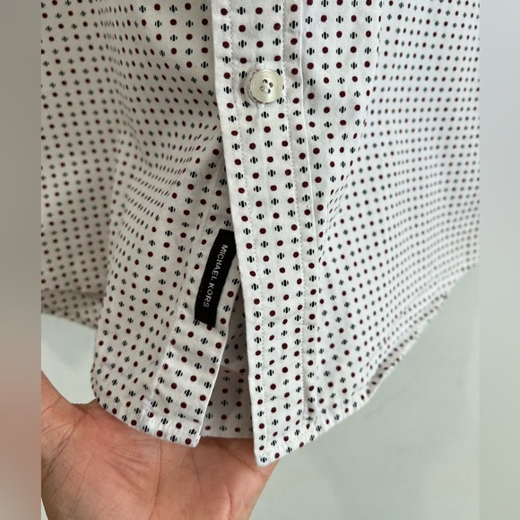 Michael Kors men's casual short-sleeved button-down print shirt size XL - Picture 4 of 9
